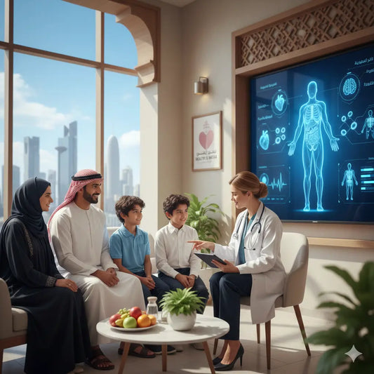 Un médecin explique un bilan de santé général complet.